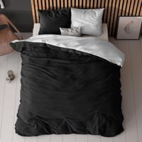 Dekbedovertrek Twin Face - Zwart Wit - Lits-Jumeaux (240x220 Cm) - Zwart & Wit Microvezel - Double Face - Zensation - Dekbed-Discounter.nl