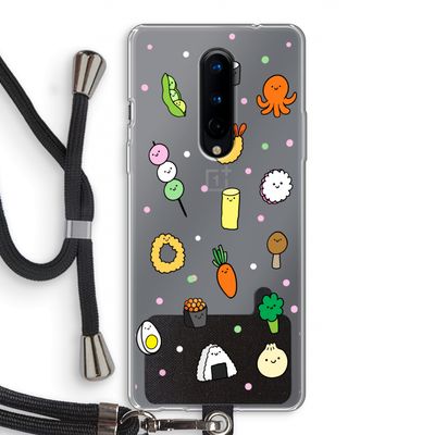 Happy bento friends: OnePlus 8 Transparant Hoesje met koord