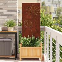 VidaXL Tuin privacy screen fretwerk roestig 50 x 140 cm cortenstaal