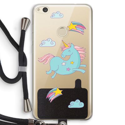 Vliegende eenhoorn: Huawei Ascend P8 Lite (2017) Transparant Hoesje met koord