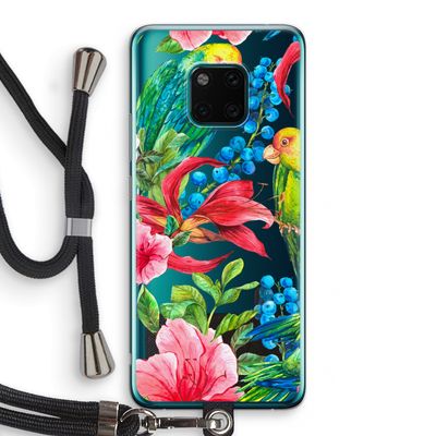 Papegaaien: Huawei Mate 20 Pro Transparant Hoesje met koord