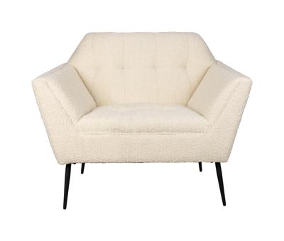 Dutchbone Fauteuil 'Kate' Bouclé, kleur Beige