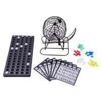 Bingo spel set zwart nummers 1-75 met molen