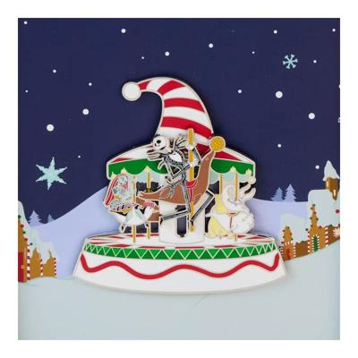 Nightmare Before Christmas by Loungefly Enamel 3 Pins Christmas Town Carousel 3 Limited Edition 8 cm