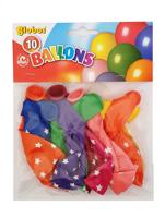 Globos Ballonnen met witte sterren (nr12/10st)