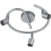 LED Plafondspot 3-lichts GU10 - Rond Mat Titaan Aluminium