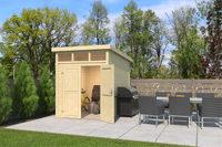 Tuinhuis Kibo 2 200x250 cm- Lessenaarsdak- Hout- Outdoor Life