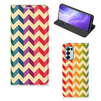 OPPO Find X3 Lite Hoesje met Magneet Zigzag Multi Color