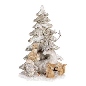 Clayre & Eef Multi Decoratie dieren bij kerstboom 14*11*20 cm 6PR4649