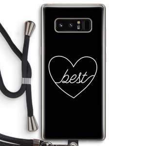 Best heart black: Samsung Galaxy Note 8 Transparant Hoesje met koord