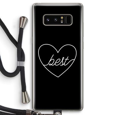 Best heart black: Samsung Galaxy Note 8 Transparant Hoesje met koord