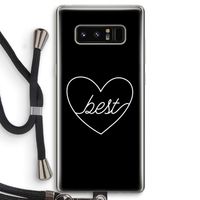 Best heart black: Samsung Galaxy Note 8 Transparant Hoesje met koord