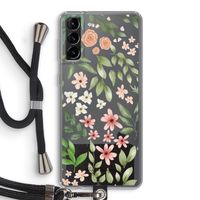 Botanical sweet flower heaven: Samsung Galaxy S21 Plus Transparant Hoesje met koord