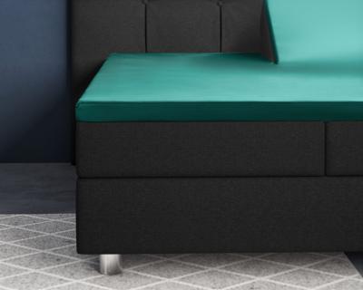 Primaviera Deluxe Splittopper Satijn Hoeslaken Donker Groen 180 x 200