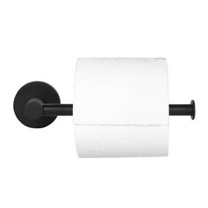 QUVIO Toiletrolhouder metaal - zwart