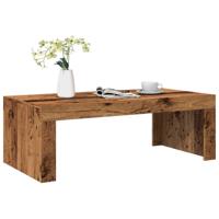 Salontafel 102x50x35 cm bewerkt hout oude houtkleurig Salontafel 102x50x35 cm bewerkt hout oude houtkleurig