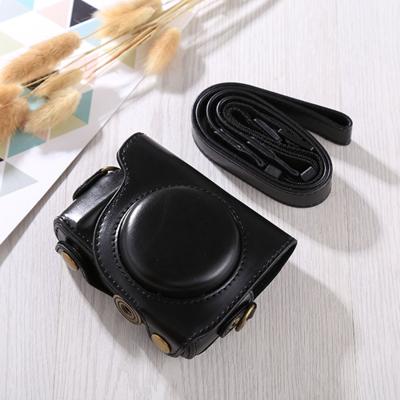 Full Body Camera PU lederen Case tas met riem voor Canon G9X / G9X II (zwart)