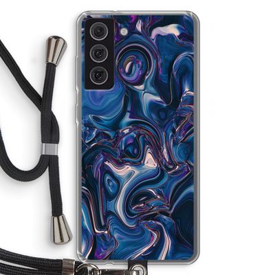 Mirrored Mirage: Samsung Galaxy S21 FE Transparant Hoesje met koord