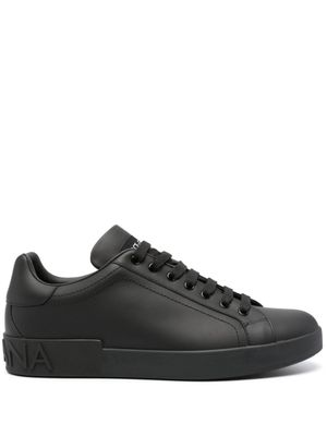 Dolce & Gabbana baskets Portofino en cuir - Noir