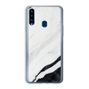 Elegante marmer: Samsung Galaxy A20s Transparant Hoesje