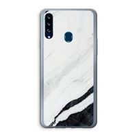 Elegante marmer: Samsung Galaxy A20s Transparant Hoesje
