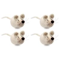 4x stuks maak je eigen dieren muis van vilt DIY pakket
