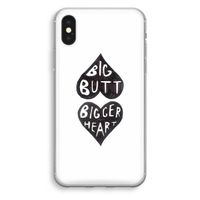 Big butt bigger heart: iPhone XS Transparant Hoesje