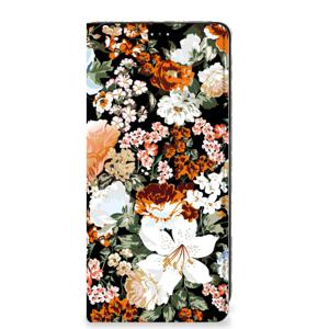 Smart Cover voor Xiaomi Redmi Note 11/11S Dark Flowers