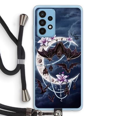 Vleermuizen Maan: Samsung Galaxy A52 Transparant Hoesje met koord