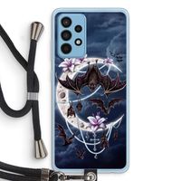 Vleermuizen Maan: Samsung Galaxy A52 Transparant Hoesje met koord