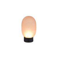 Trio TafellampFacette zwart met amber glas - 564210113