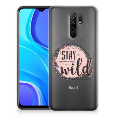 Xiaomi Redmi 9 Telefoonhoesje met Naam Boho Stay Wild Xiaomi Redmi 9 Telefoonhoesje met Naam Boho Stay Wild