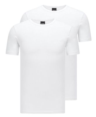 Hugo Boss T-shirt stretch slim fit 2-pack wit
