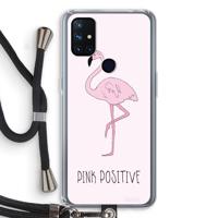 Pink positive: OnePlus Nord N10 5G Transparant Hoesje met koord - thumbnail