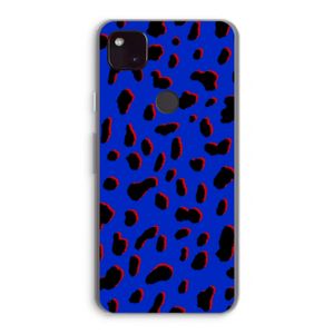 Blue Leopard: Google Pixel 4a 5G Transparant Hoesje