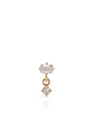 Lizzie Mandler Fine Jewelry puce d'oreille Mix Matched en or 18ct pavée de diamants