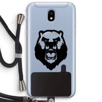 Angry Bear (black): Samsung Galaxy J5 (2017) Transparant Hoesje met koord