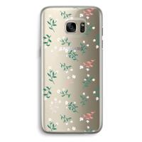 Small white flowers: Samsung Galaxy S7 Edge Transparant Hoesje - thumbnail