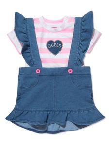 guess kids ensemble sweat-robe à patch logo - Bleu