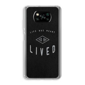 To be lived: Xiaomi Poco X3 NFC Transparant Hoesje