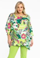 Yoek Tuniek vleermuismouw AMALFI | Groen | Maat 46/48