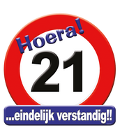 Huldeschild 21 jaar