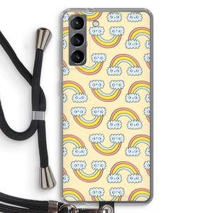 Regenboog: Samsung Galaxy S21 Transparant Hoesje met koord