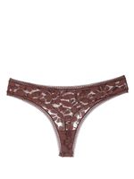 ERES string Tanga à fleurs en dentelle - Marron - thumbnail