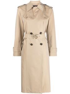 PINKO trench à boucle Love Birds - Marron