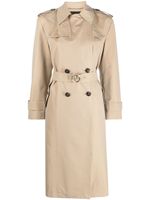 PINKO trench à boucle Love Birds - Marron