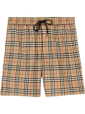 Burberry short de bain à carreaux - Tons neutres