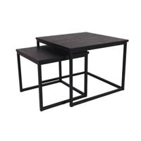 MaximaVida vierkante salontafel set Chicago XL zwart 60 cm - thumbnail