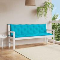 Tuinbankkussens 2 st oxford stof turquoise - thumbnail