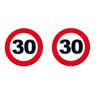 30 jaar feestdecoratie borden 49 cm set van 2 stuks